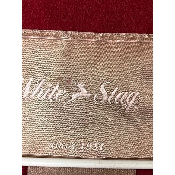 White Stag Jacket Women L Red Wool Peacoat Festive Christmas Retro Western 80s - Picture 2 of 13